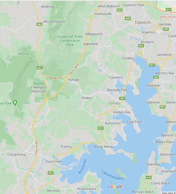 Wyee, Morisset, Teralba, Cameron Park investment properties map